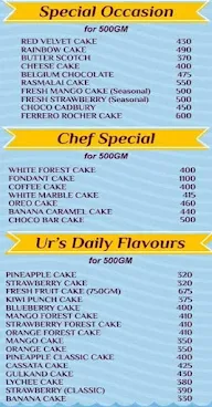 Ur Choice menu 2