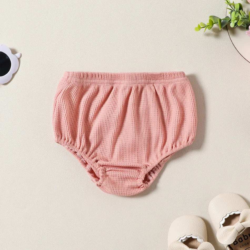 Meisjesmode wafel mouwloze jurk top short hoofdtooi driedelige set, comfortabel en stijlvol, perfect voor warme dagen.