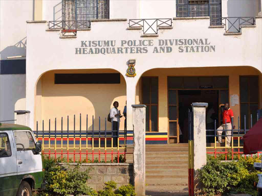 Kisumu Central Police Station where officers are on spot over brutality against those arrested on Wednesday night/MAURICE ALAL