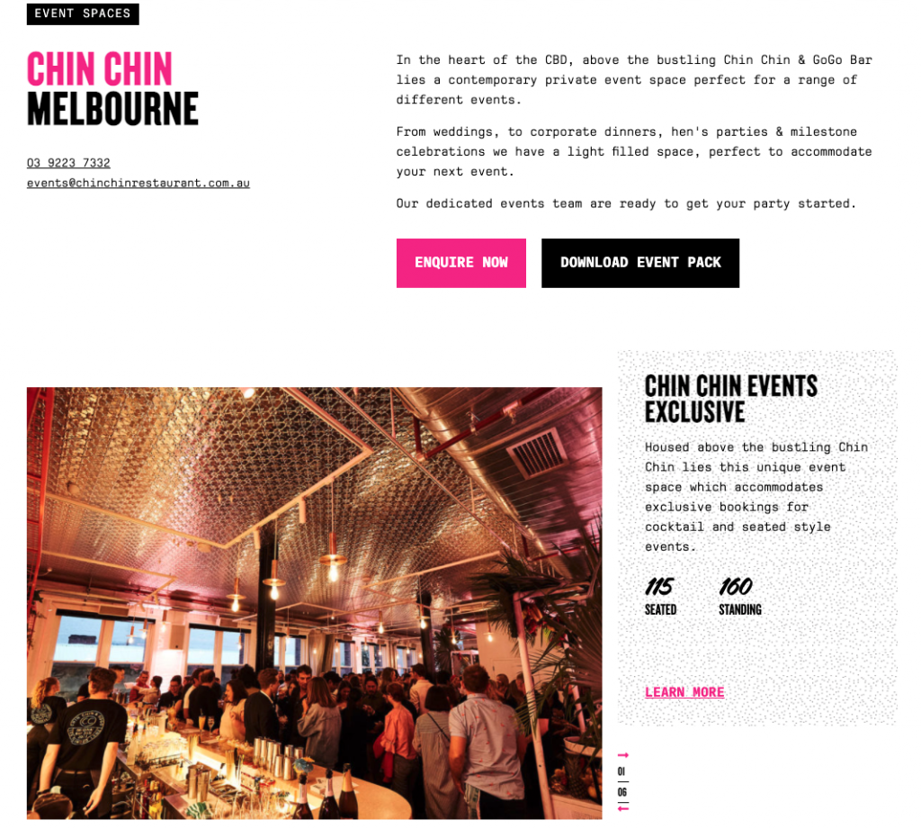 Chin Chin Melbourne Events Page