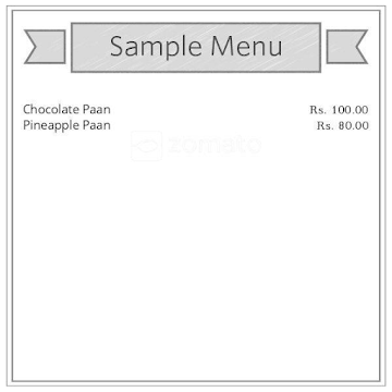 Kesari Pan Bhandar menu 