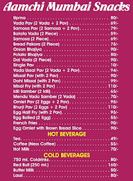 Aamchi Mumbai Snacks menu 1