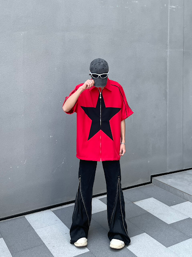 Title 7, Mens Star Patchwork Short Sleeved Shirt, a cas...