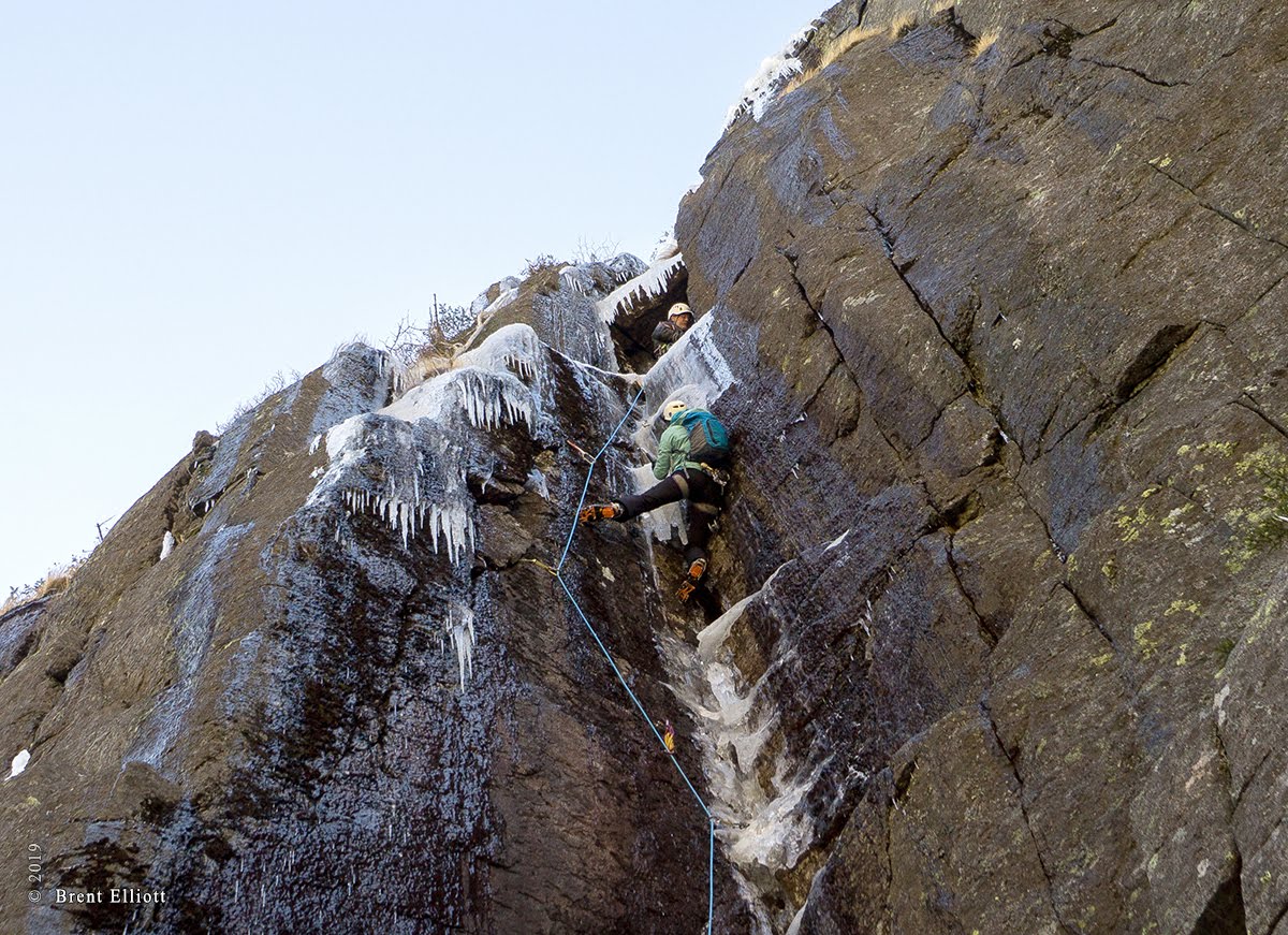 Kevin belaying Laura.