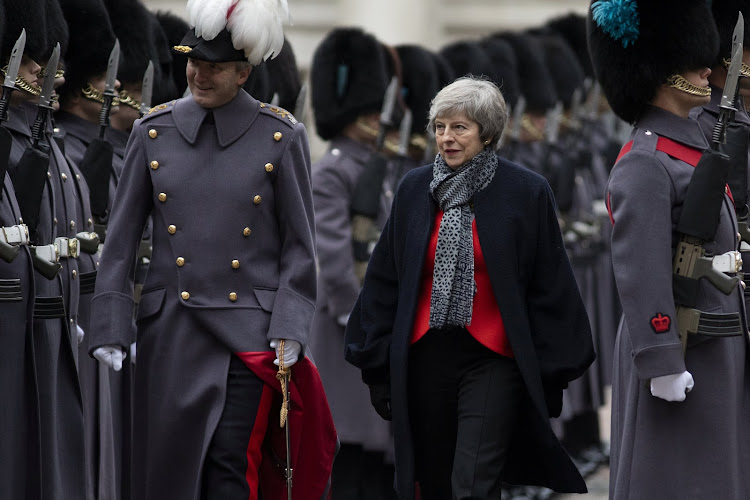 Britain's Prime Minister Theresa May at the Foreign and Commonwealth Office ahead of bilateral talks in London, Britain.