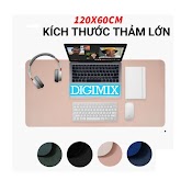 Deskpad Da Pu Lót Trải Bàn Làm Việc Của Digimix Size Lớn 120X60Cm Dùng Làm Bàn Di Chuột, Decor Bàn Làm Việc.