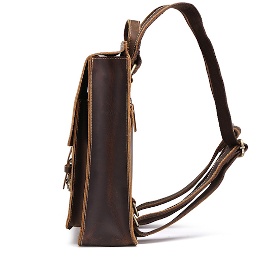 Title 4, New Crazy Horse Leather Mens Backpack With Gen...