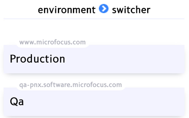 Switch between environments chrome extension