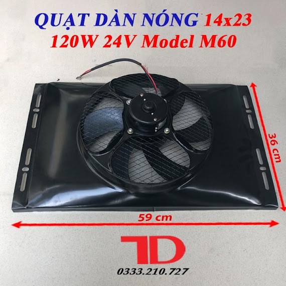 Quạt Dàn Nóng 14X23 Inch 36X59 Cm Loại 24V Model M60