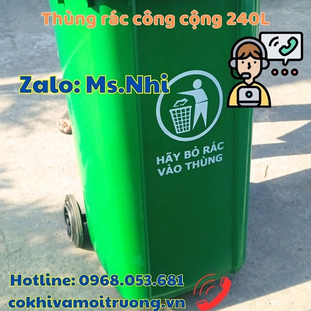 Thùng rác nhựa 240L