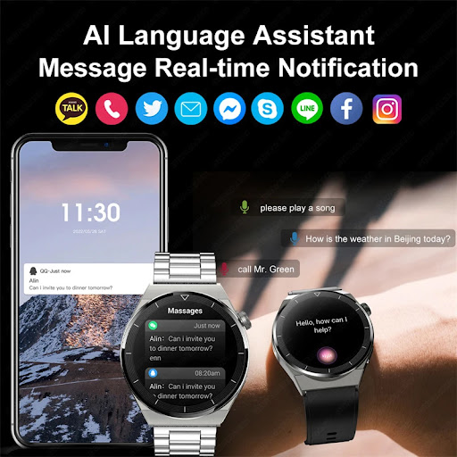 Title 4, Fashion HD Large Round Screen Heart Rate GT3 Pr...
