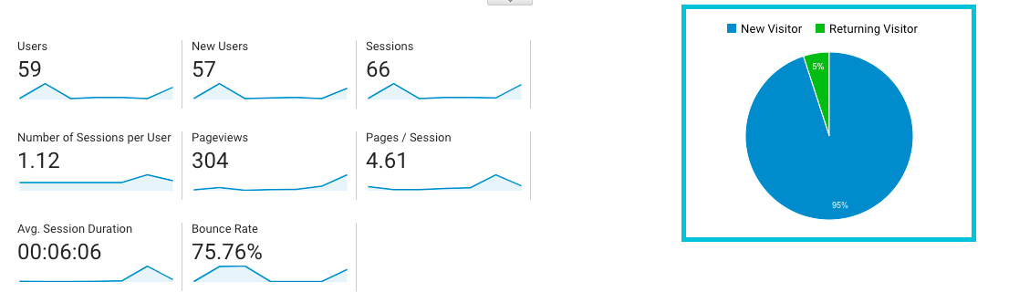 Percentage of Returning Visitors KPI