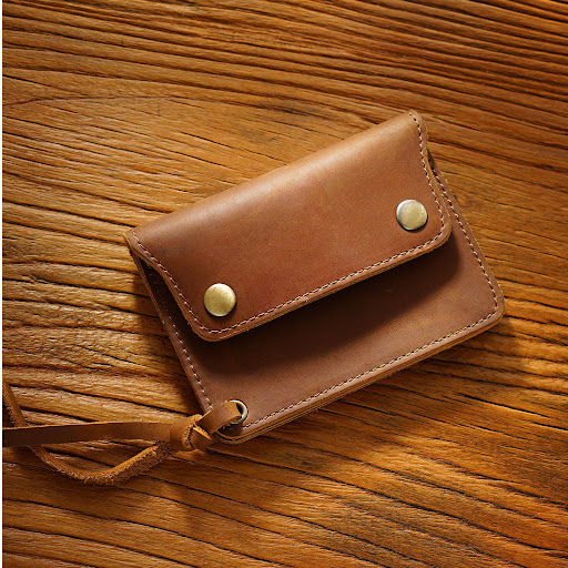 Title 2, Handmade Top Layer Cowhide Simple Card Holder –...