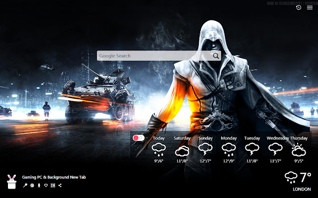 Gaming PC & Background Tabulă nouă, Imagini de fundal personalizate HD