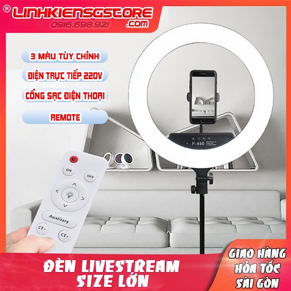 Đèn Live Livestream 45Cm Không Chân Đèn 36Cm Không Chân