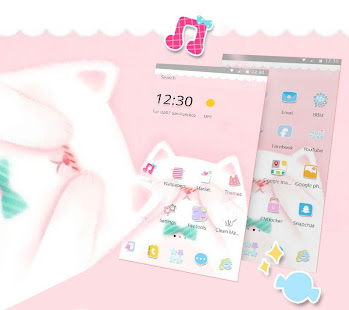 Pink Fluffy Cute Kitty Theme(圖3)-速報App