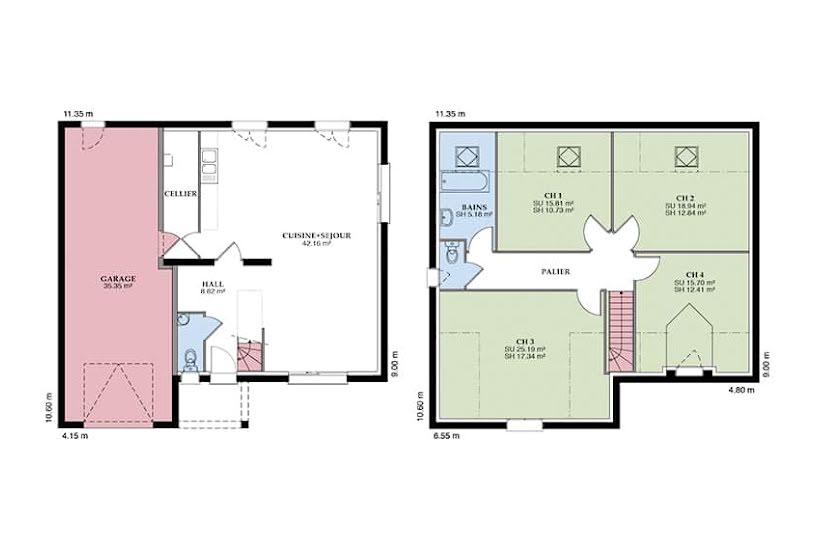  Vente Terrain + Maison - Terrain : 450m² - Maison : 102m² à Haveluy (59255) 