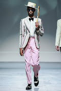 A model walks for Frank Bespoke at SA Menswear Week SS24.