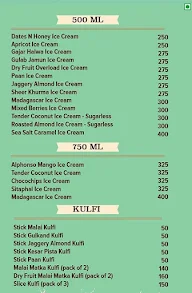 Natural Ice Cream menu 2