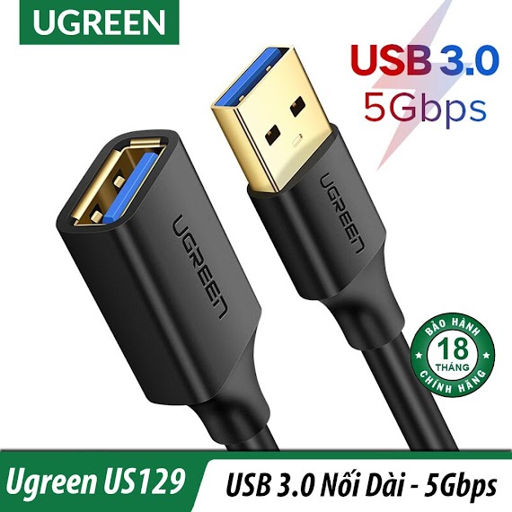 Cáp Nối Dài Usb 3.0 Cao Cấp Ugreen Chính Hãng Us129