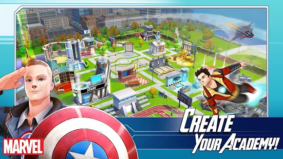 Along  with Iron Man you start the construction of a super secret and super  heroes of mod MARVEL Avengers Academy v1.2.0.1 apk full