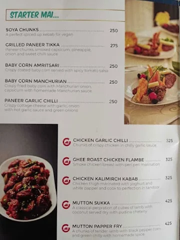 Karma Palace menu 