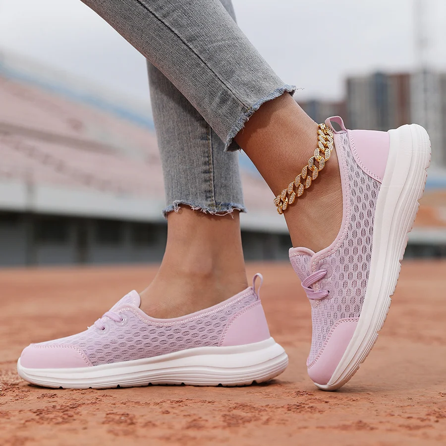 Title 7, Sneakers de sport femme en mesh à lacets, chaus...