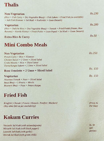 Kokum Curry menu 