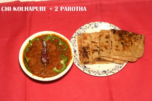 Chicken Kolhapuri +2 Plain Paratha