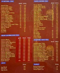 Northern Hut 24 menu 1