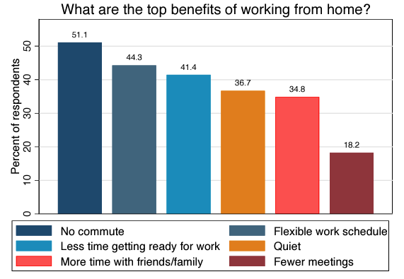 Chart - Top benefits of working from home