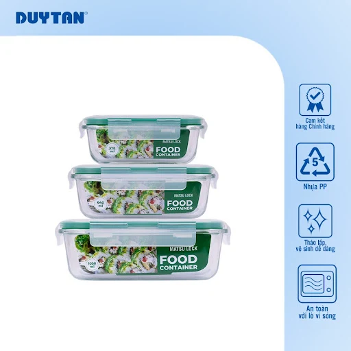 Hộp thực phẩm chữ nhật Matsu Lock Duy Tân