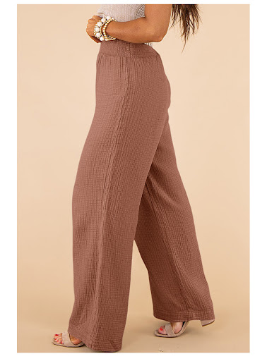Title 14, Slim-fit Slimming Solid Color Casual Trousers f...