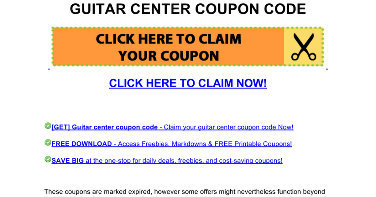 guitar center coupon code Google Docs