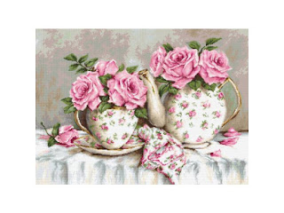 Белый набор для вышивания Утренний чай и розы Luca-S за 3 331 руб.