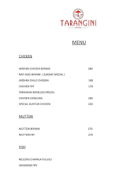 Tarangini menu 2