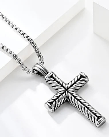 Men's Stainless Steel Casting Cross - 2