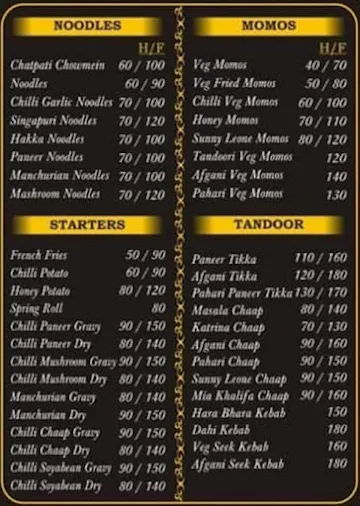 Food Point menu 