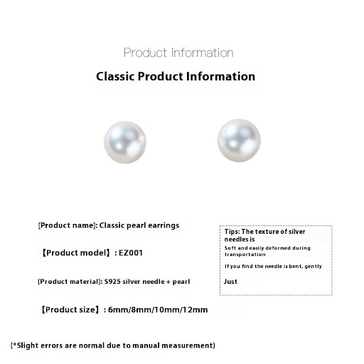 Title 1, Summer Korean Simple Retro 925 Silver Needle Pe...