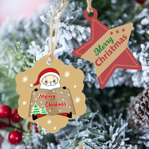 Title 6, Christmas Tag Kraft Paper Christmas Gift Packag...