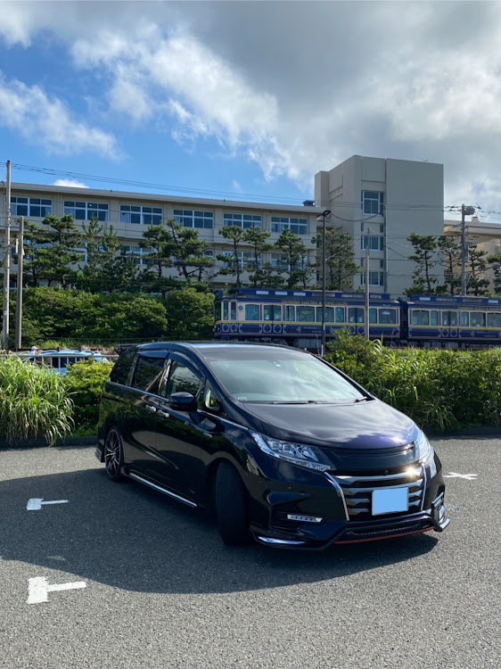 オデッセイの毎日投稿継続中・江の島と富士山・七里ヶ浜駐車場・江ノ電コラボ・おまけで大涌谷駐車場からの富士山に関するカスタム事例の投稿画像1枚目