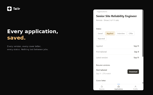 Tailr — Tailor Your Resume in Seconds screenshot 5