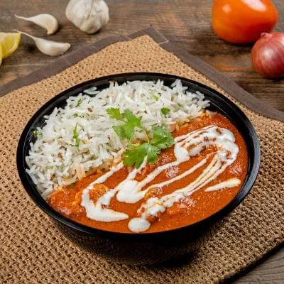 Smoky Butter Chicken Rice Bowl