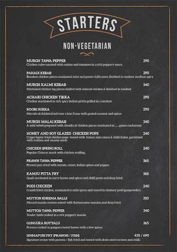 Nakkshatra menu 