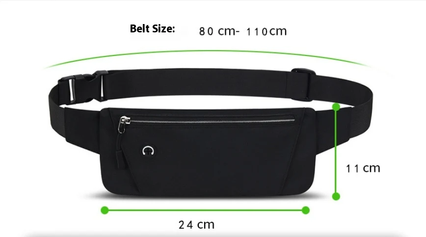 Bolsa de cintura para celular simples e leve, tipo mensageiro, ideal para esportes e lazer, mantendo seus pertences seguros e à mão.