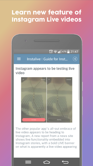 LiveInsta for Instagram Live Screen 3