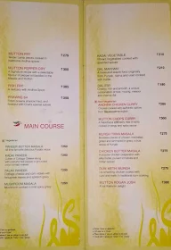 Embers - Nandhana Grand Hotel menu 1