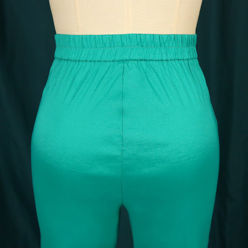 Title 6, High Waist Slim Fit Solid Green Straight Leg Pa...