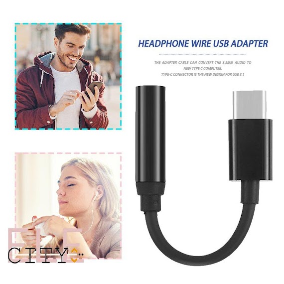 Bộ Cáp Chuyển Đổi Mini Type - C Sang 3.5Mm Usb 3.1 Type - C Sang 3.5 Aux