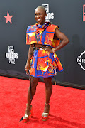 American actor Cynthia Erivo walks the red carptet. 